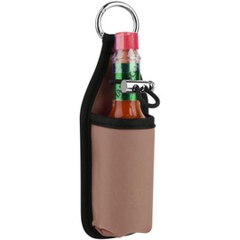 Beautyflier 2oz/60ML Hot Sauce Sleeve Holder, Portable Bottle Belt Holder for Tabasco Hot Sauce, Sriracha Hot Sauce, Cholula Hot Sauce for the Hot Sauce Lover, Hot Sauce Not Included (Light Brown)