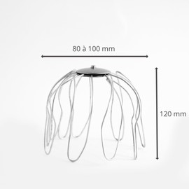 CULTIVEA - Gutter Screen Made of Galvanised Steel (80 mm to 100 mm Diameter) - Gutter Filter - Leaf Protection Filter (Pack of 4)