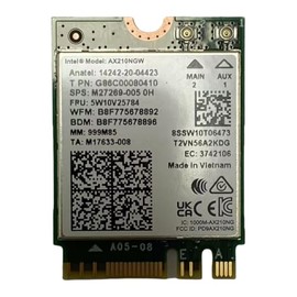Tarjeta inalámbrica WiFi 6E Tri-Band 5400Mbps Adaptador de red para Intel AX210 NGW Bluetooth 5.3 Laptop compatible con Windows 10/11 (64bit) M.2/NGFF