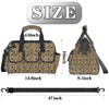 Leopard Paw Prints Wide Mouth Tool Bags for Men and