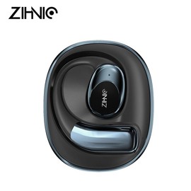 ZIHNIC S09  Earbuds With Charging Case, Bluetooth 5.4 Wireless Open-Ear Headphones,Sweat-proof Earphones With Lanyard, HIFI Sound Quality - Color: Black