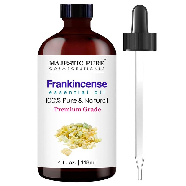 MAJESTIC PURE Frankincense Essential Oil, Premium Grade, Pure and Natural Premium Quality Oil, 4 fl oz