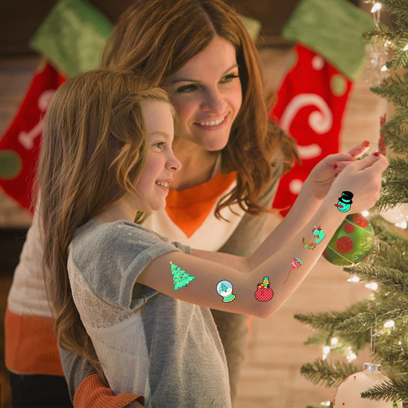 Glow Christmas tattoos