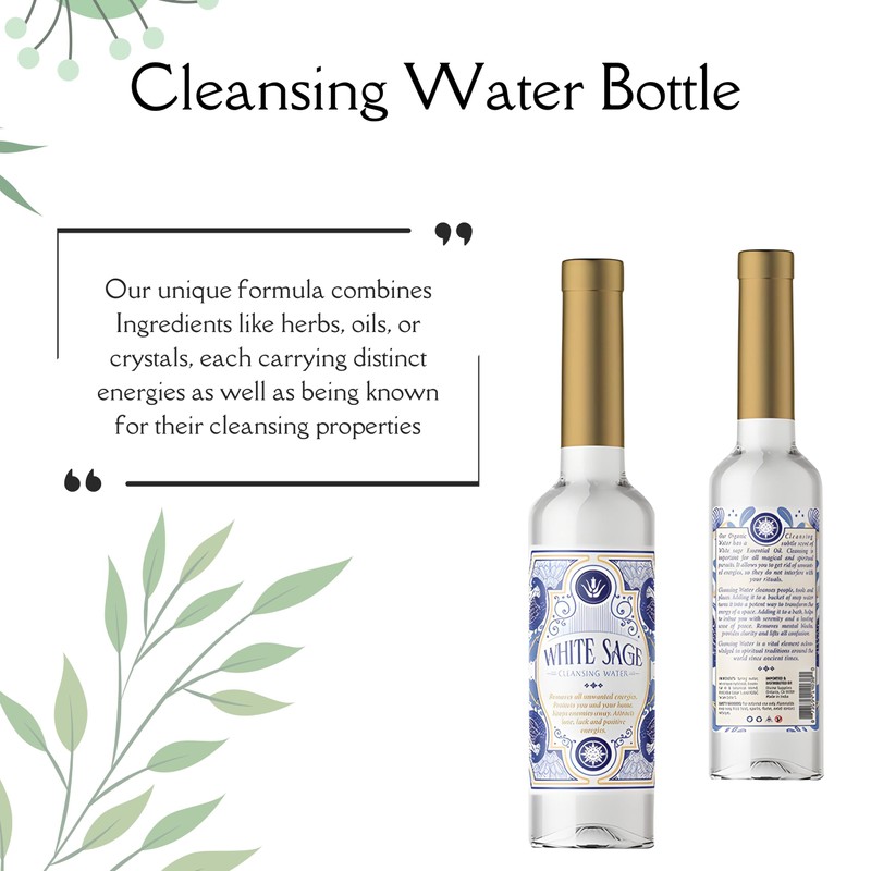 Soul Sticks Cleansing Water 7.5 oz. Bottle for Clearing Negative