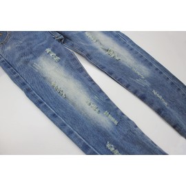 ABALACOCO Big Girls Kids Jeans Adjustable Strap Ripped Holes Denim Overalls Jumpsuits Pants 6-13T (8-9 Years)