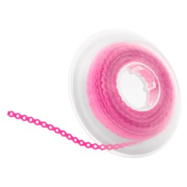 JMU Dental Orthodontic Power Chain Multicolor Spool Elastic Rubber Bands for Teeth Braces (Short) 15Feet/ Roll, Pink