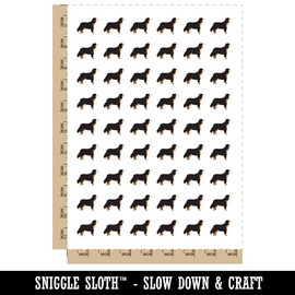 Bernese Mountain Dog Solid Temporary Tattoo Water Resistant Fake Body Art Set Collection - 54 1" Tattoos (1 Sheet)