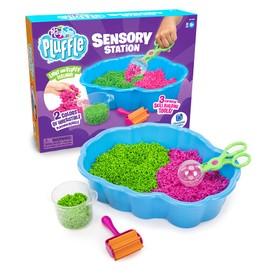 Educational Insights Playfoam Pluffle Sensory Station with 2 Colors of Playfoam Pluffle for Sensory Bins, Ages 3+