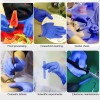 100 Guantes Desechables De Nitrilo De 9 Pulgadas, Color Mora