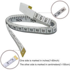 Measuring Tape, Tape Measure for Body 3 Pack Double Scale Measurement Tape for Sewing, Body, Tailor 60 Inch/ 150 cm, White (white)