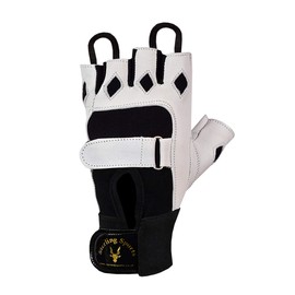 Asm Instruments Weight lifting Gloves Gym Training Straps Bodybuilding Fitness Workout strength exercises and fitness training Gym White Black Cycling Gloves (Medium)