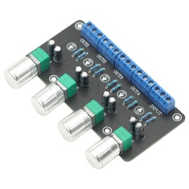 Passive Audio Signal Splitter 1 in 4 Out Volume Knob Independently Controls Multiple Signals Module Board DIY