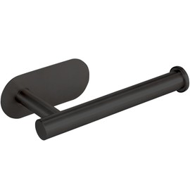 Toilet Paper Holder Self Adhesive, Eolax Toilet Roll Holder no Drilling for Bathroom Washroom, Tissue Roll Holders Wall Mount, Stainless Steel (Black)