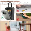 Extra Large Key Storage Security Lock,V-Resourcing Door Knob Mounted,Resettable 4