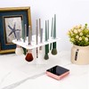 DODAMOUR Makeup Brushes Drying Rack with Mat, 28 Holes Acrylic