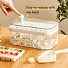 Ice Cube Tray with Lid and Bin, 2 Pack for