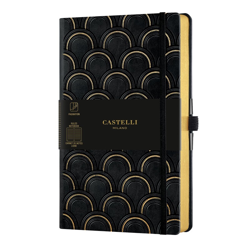 CASTELLI Notebook A5 Gold 13 x 21 – Notebook, Beautiful