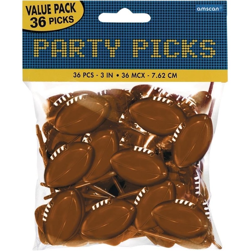 Amscan Amscan 409858 Football Molded Party Picks | 36 pieces