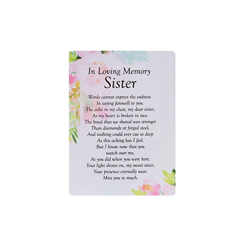 Female/Girl Graveside Memorial Card Plastic coated and Waterproof 16.5cm x