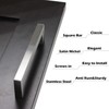 Gobrico Stainless Steel 3 3/4 inch Cabinet Pulls Square Drawer
