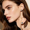 925 Sterling Silver Western Turquoise Cow Skull Stud Earrings for