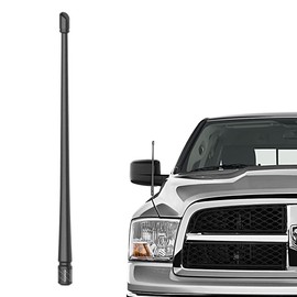 RYDONAIR Short Antenna Compatible with Dodge Ram 1500 2500 3500 1990-2025 & Ford F150 F250 F350 1990-2025, Internal Copper Coil for Enhanced Reception, 13 inches Flexible Rubber Antenna Replacement
