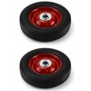 QWORK 2 Pack 6" x 1.5",5/8" Axle, Premium Rubber Wheel