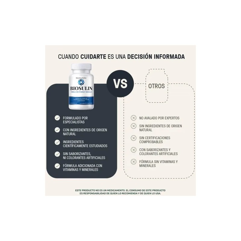 Biosulin 60 Cápsulas Vitaminas Calcio Magnesio