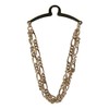 Competition Inc. Men's Double Figaro Style Link Tie Chain, Gold