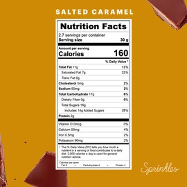 Sprinkles Chocolate Bar, Inspired by our Iconic Cupcake Flavors, 2.8oz Bars, Chocolate Snack, Naturally Flavored, Frosting Filled (12 Count, Salted Caramel)