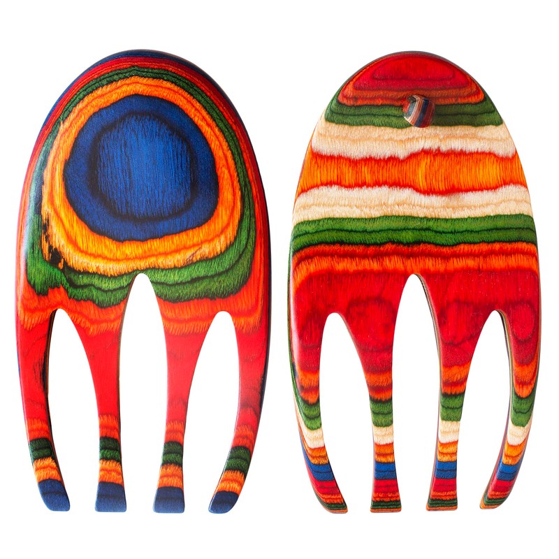 Totally Bamboo Baltique Marrakesh Collection Salad Hands Serving Utensil Set,