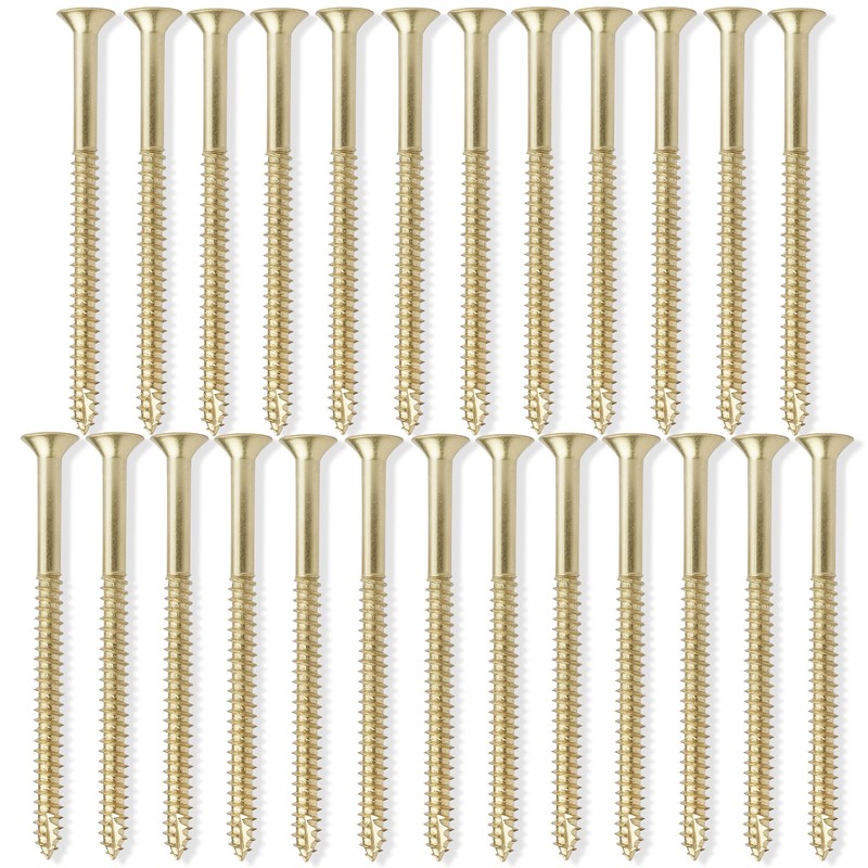 Cauldham Bright Brass Wood Screws #9 x 3 Inch for