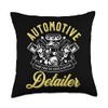 Auto Detailer Shine Inside And Outside Car Detailing Throw Pillow