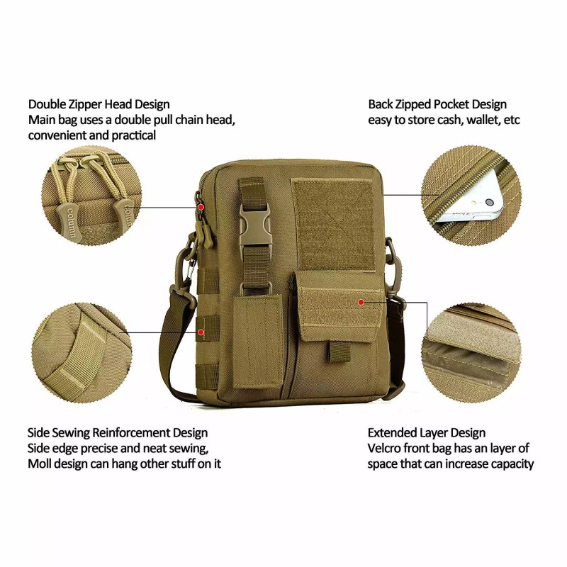 Unbranded Men Tactical Backpack Sling Bag Pack Molle Assault Military