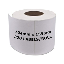 Dymo Compatible S0904980 Shipping Labels 4 x 6 Dymo 4XL Printer Freight Postage 220 Labels Per Roll 104mm x 159mm SD0904980 (1 ROLL)