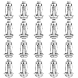Pack of 20 Cavity Dowels Metal M5 x 20 Cavity Wall Anchors Petal Nut Screws Expansion Dowels Robust Cavity Wall Anchors for Home Renovation, Mounting Cavity Walls and Plasterboard Walls