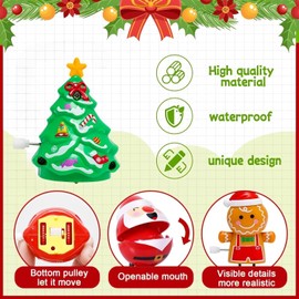 LATERN 15Pcs Christmas Wind Up Toys, 5CM x 7CM Christmas Clockwork Toys Mini Santa Claus Snowman Penguins Jumping Walking Toy for Kids Adults Christma Stocking Stuffers Party Bag Filler