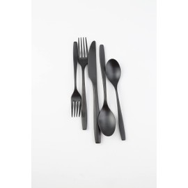 Cambridge Silversmiths Averie Black Satin 20-Piece Flatware Set, Service for 4