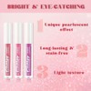 3Pcs Metallic Lipstick for Women,Lightweight Glitter Sparkling Liquid Lipsticks,Shimmer Lip