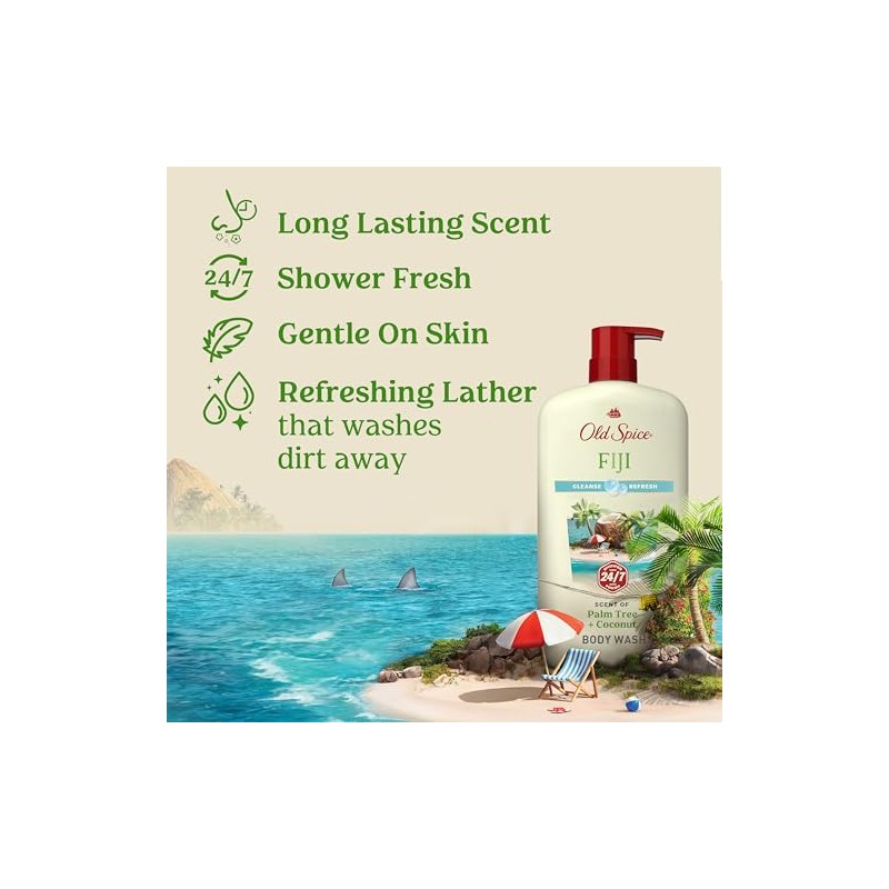 Old Spice Body Wash for Men, Fiji with Palm Tree