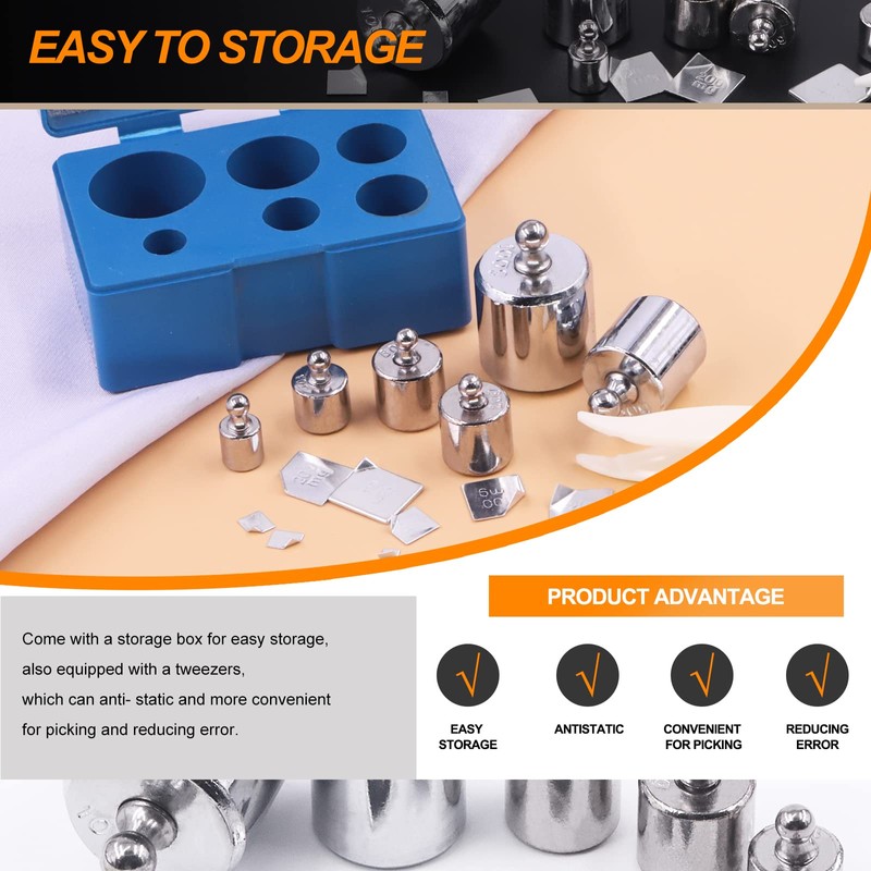 Rustark Precision Calibration Weight Set for Digital Balance Scale, Jewellery