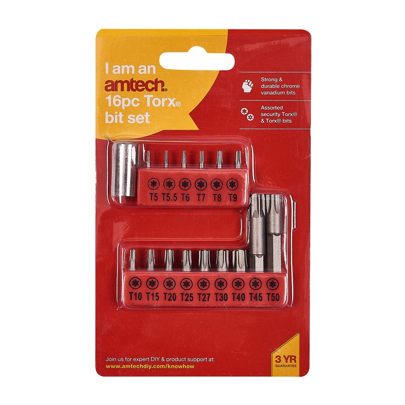 Amtech L3220 16 Piece Torx bit Set