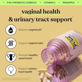 Lemme Purr Vaginal Probiotics for Women - Promotes pH Balance, Healthy Vaginal Odor & Urinary Tract Health w/Lactobacillus Blend, Clinically Tested St
