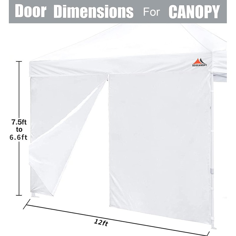 Door for 12x12 Canopy Frame One Central Zipper Design for