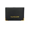 Black Faux Leather Travel Card Wallet ID, Railcard, Bus Pass