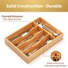Umilife Bamboo Kitchen Drawer Organizer, 9 Inch Silverware Utensils Tray