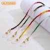 PLTGOOD Glasses Chain Purple Crystal Beaded Eyeglasses Strap Eye Glasses