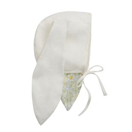 Baby boy Gril Rabbit Bonnet Kids hat Muslin Lined Bear Bunny Easter Child Hat Cotton Fashion Neutral Infant hat Size M (US, Age, 6 Months, 15 Months, White)