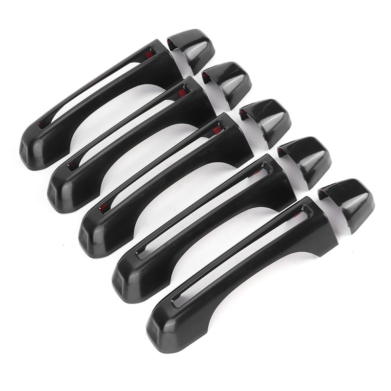 5pcs/set Car Door Handle Inserts Cover Kit Exterior Decoration Fit