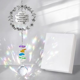 Crystal Suncatcher, Tumwisk Sun Catchers Indoor Window, Crystal Suncatcher for Windows Hanging Kit, Crystals Rainbow Maker, Best Friend Birthday Thank You Gifts for Women Teacher Friend Coworkers